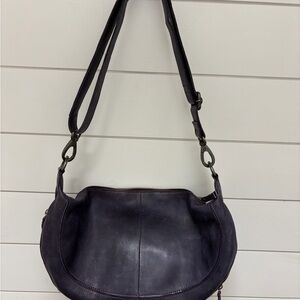 Latico Dark Purple Leather Callie Shoulder Bag
